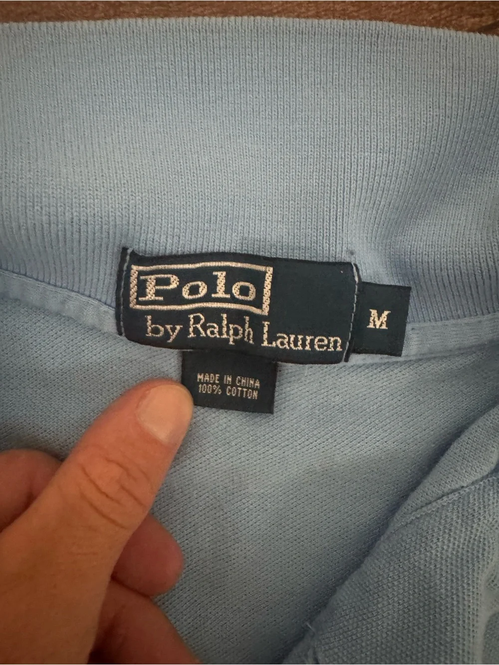 Polo by Ralph Lauren Men's Light Blue Pique Polo Shirt Size M Yellow Pony